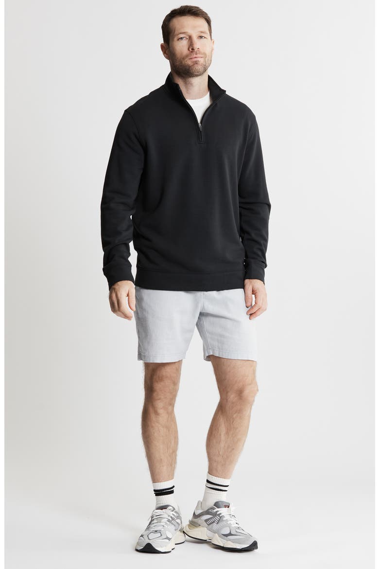 Tribeca Soft Touch Quarter Zip Pullover, Alternate, color, BLACK
