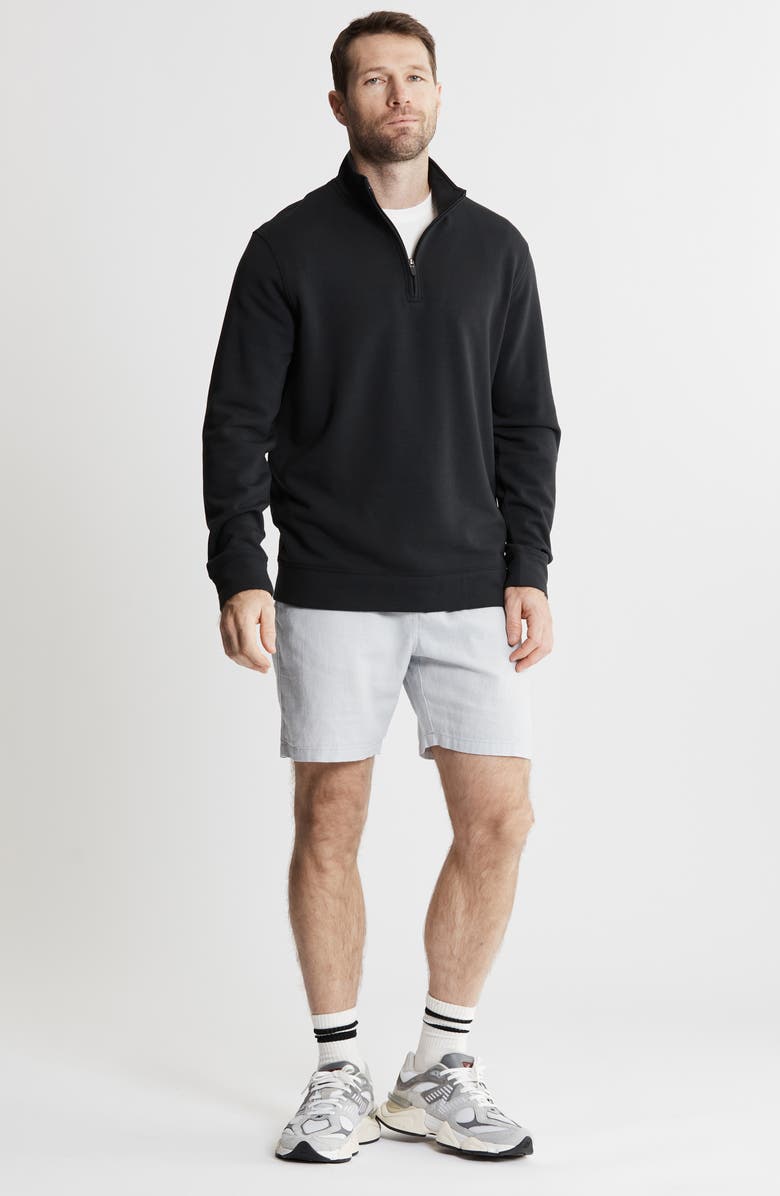 JACHS Tribeca Soft Touch Quarter Zip Pullover, Alternate, color, Black