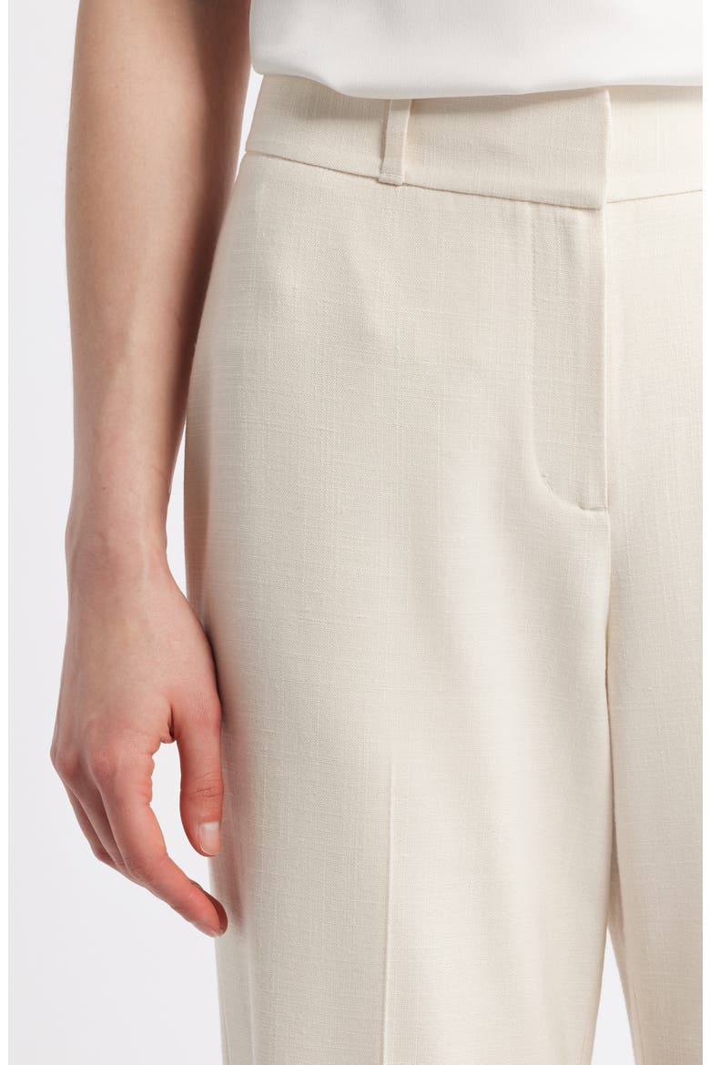 Flat Front Wide Leg Pants, Alternate, color, ECRU
