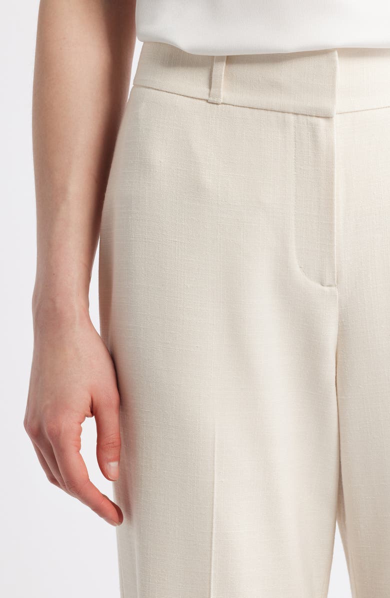 KOBI HALPERIN Flat Front Wide Leg Pants, Alternate, color, Ecru