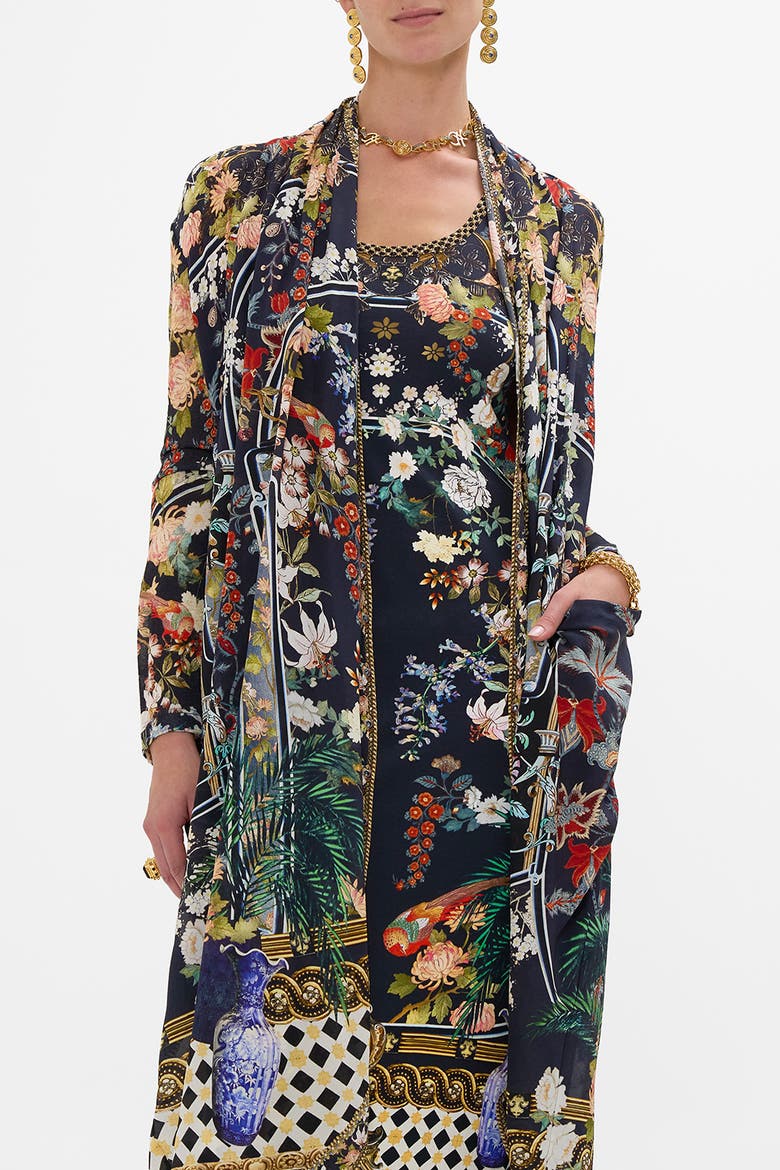 Long Casual Jacket With Pockets Palacio Poetry, Alternate, color, Palacio Poetry