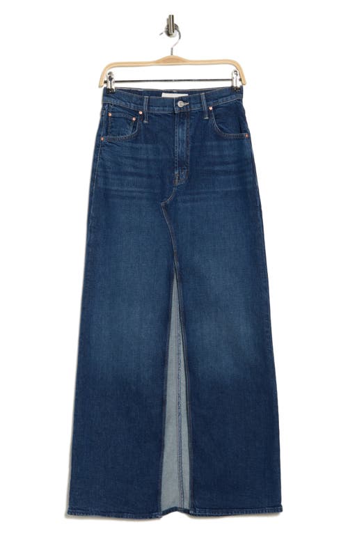 Shop Mother The Bombshell Maxi Denim Skirt In Cannonball