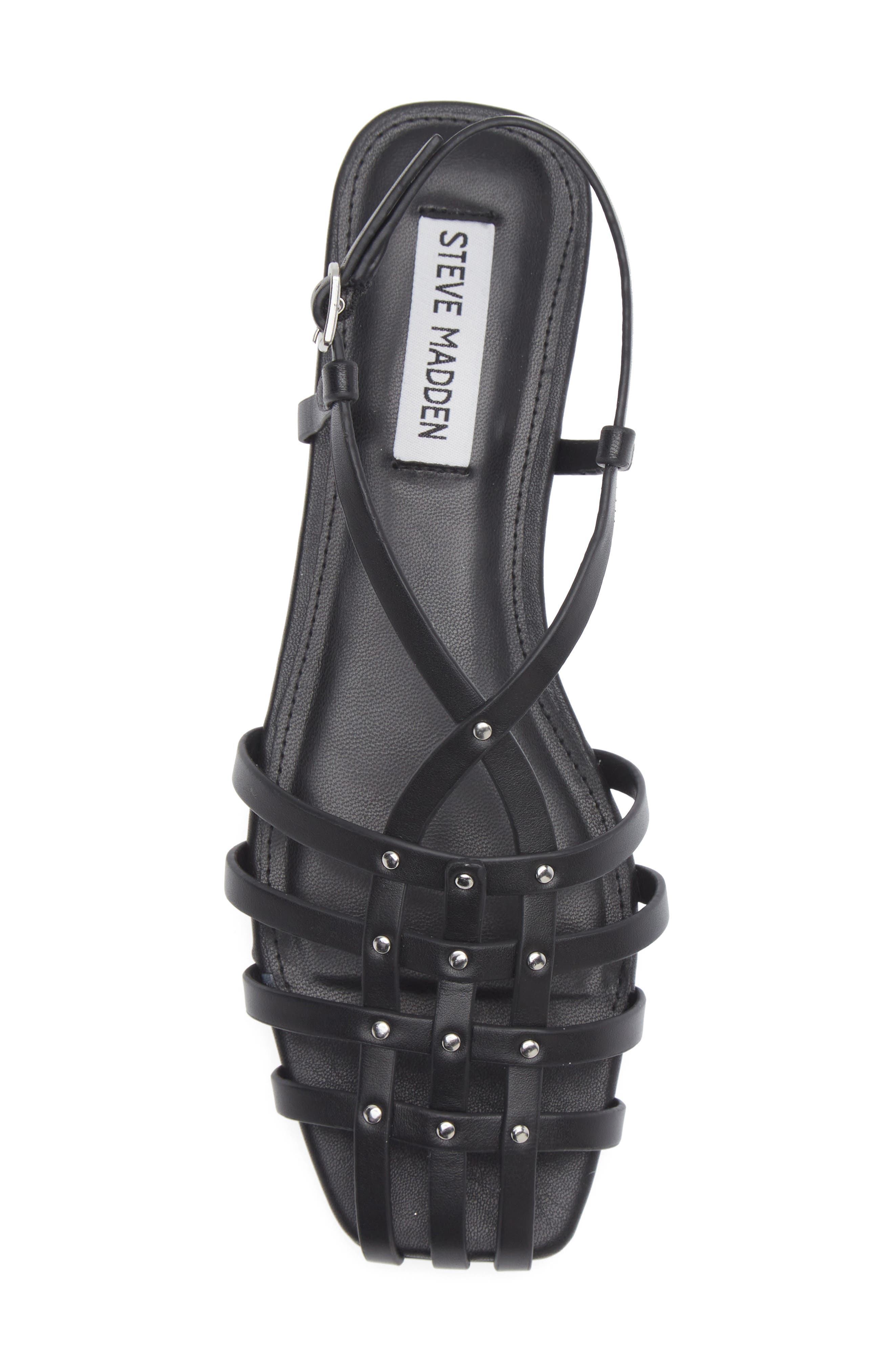 Steve Madden Riverr Slingback Sandal, Alternate, color, Black Leather