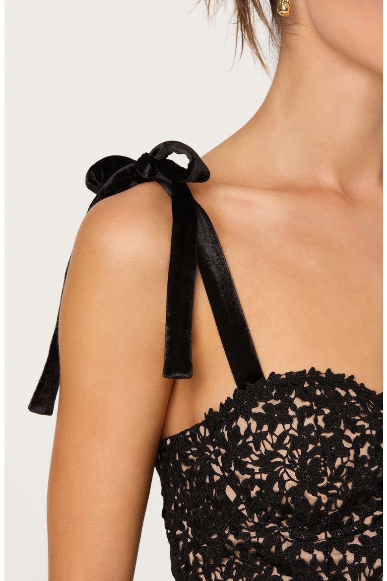 Donne Lace Corset Top, Alternate, color, BLACK NUDE