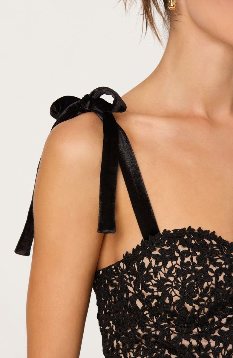 ASTR the Label Donne Lace Corset Top, Alternate, color, Black Nude