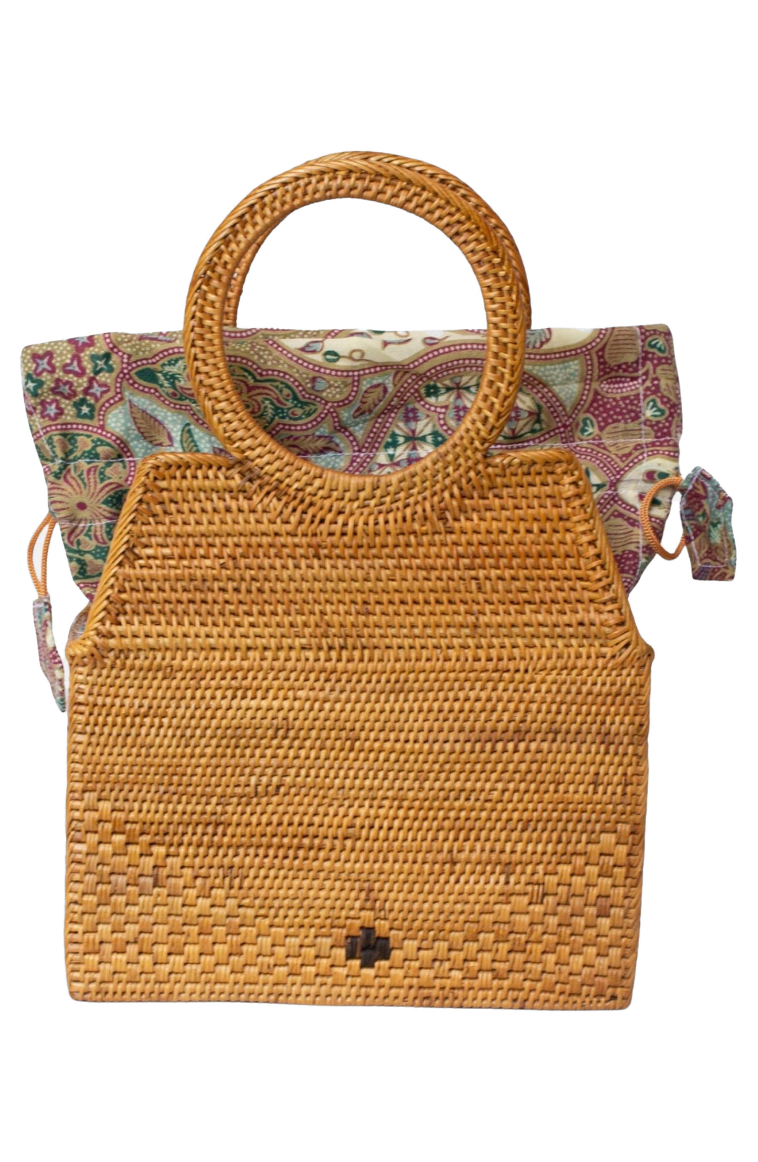 Jelavu Monterey Rattan Satchel Bag, Alternate, color, Tan