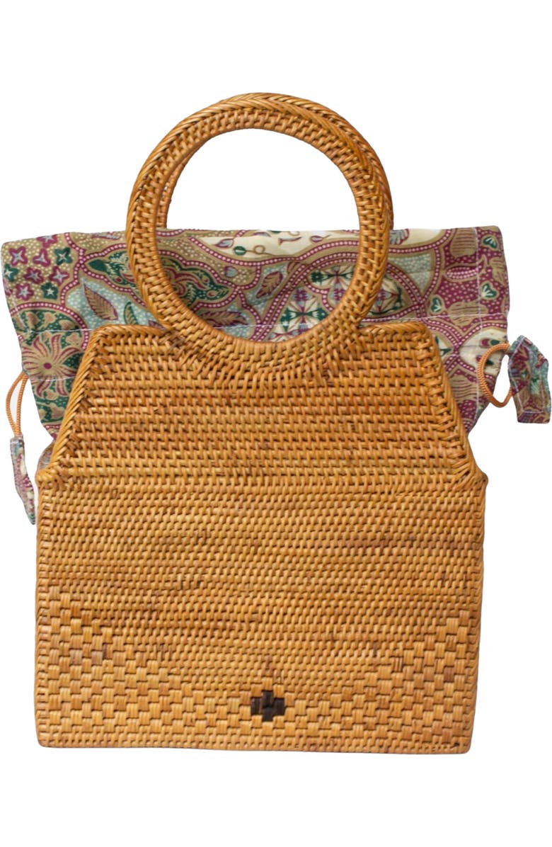 Jelavu Monterey Rattan Satchel Bag, Alternate, color, Tan