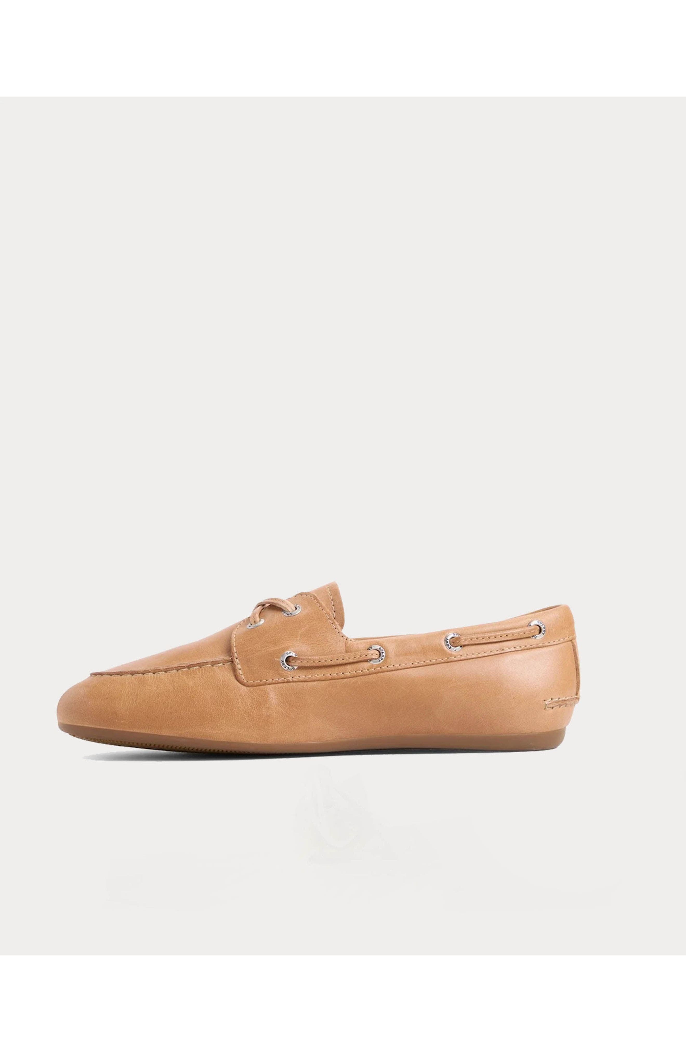 Sperry Slimboat Soft Leather Boat Shoe, Alternate, color, Light Brown