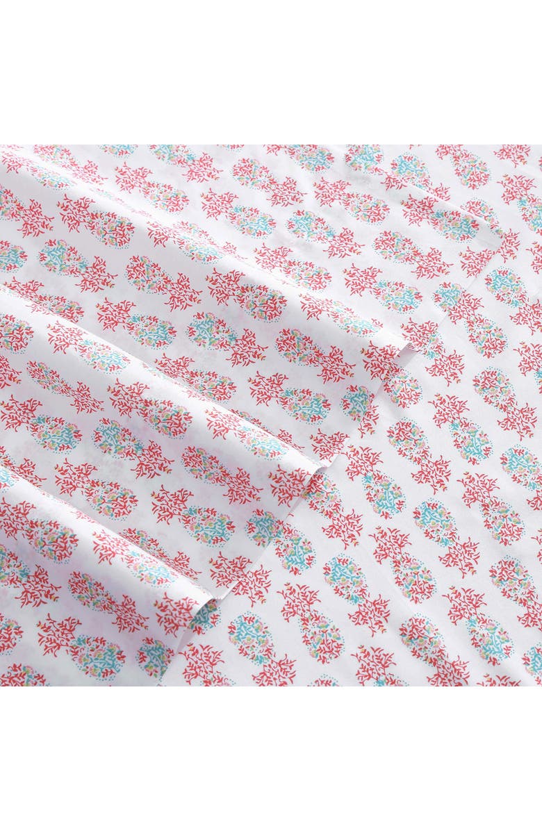 Tommy Bahama Pineapple Splash Cotton Sheet Set, Alternate, color, Pink