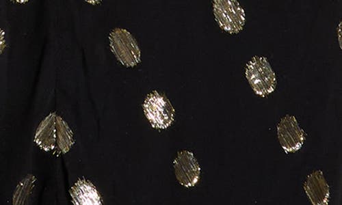 Halogenr Halogen(r) Metallic Dot Tie Back Maxi Dress In Black