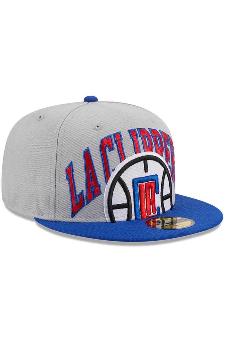 New Era Men's New Era Gray/Royal LA Clippers Tip-Off Two-Tone 59FIFTY Fitted Hat, Alternate, color, Gray