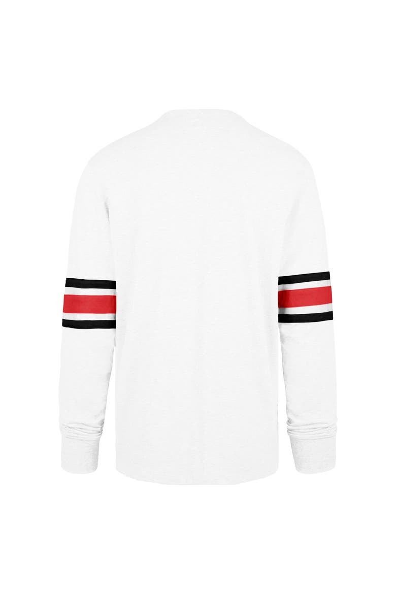 Men's '47 White San Francisco 49ers Gridiron Premier Brex Long Sleeve T-Shirt, Alternate, color, White