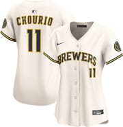 Nike Women's Nike Jackson Chourio Cream Milwaukee Brewers Home Limited Player Jersey