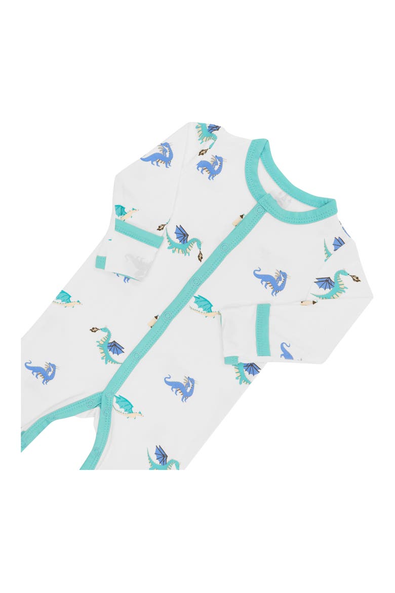 Dragon Print Snap Up Romper, Alternate, color, DRAGON