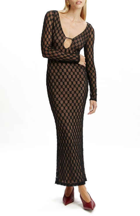 Yazmin Lace Long Sleeve Body-Con Dress