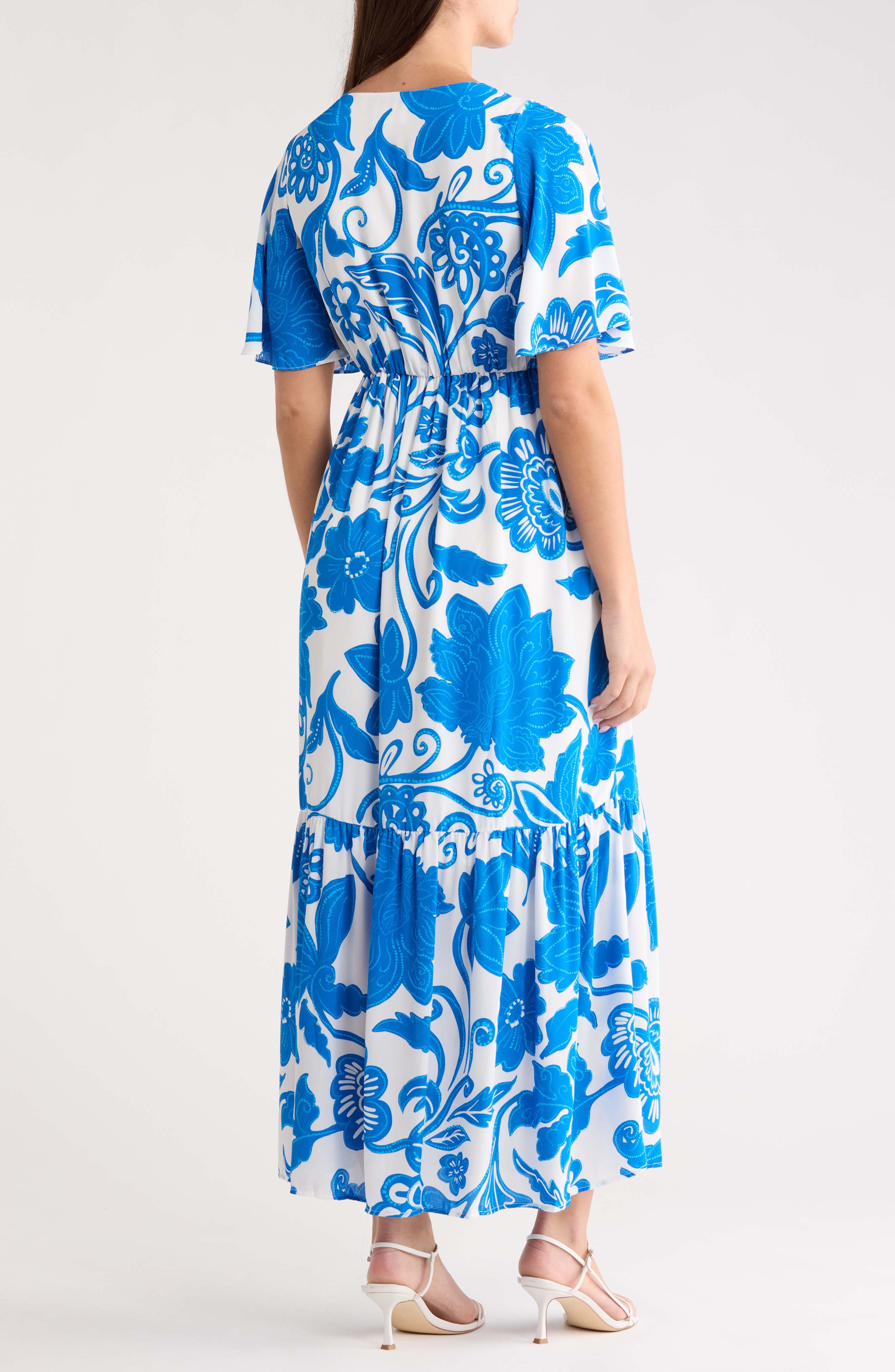 Floral Flutter Sleeve Dress - image 4