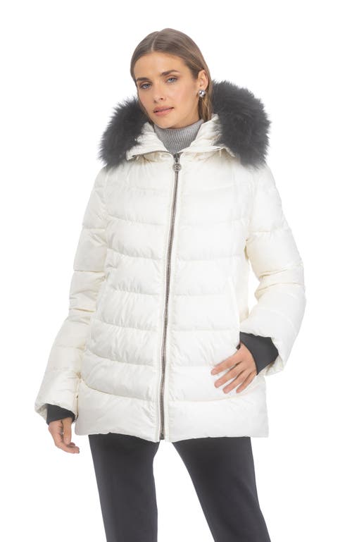 Gorski Apres-ski Mid Jacket With Detachable Toscana Lamb Hood Trim In Neutral