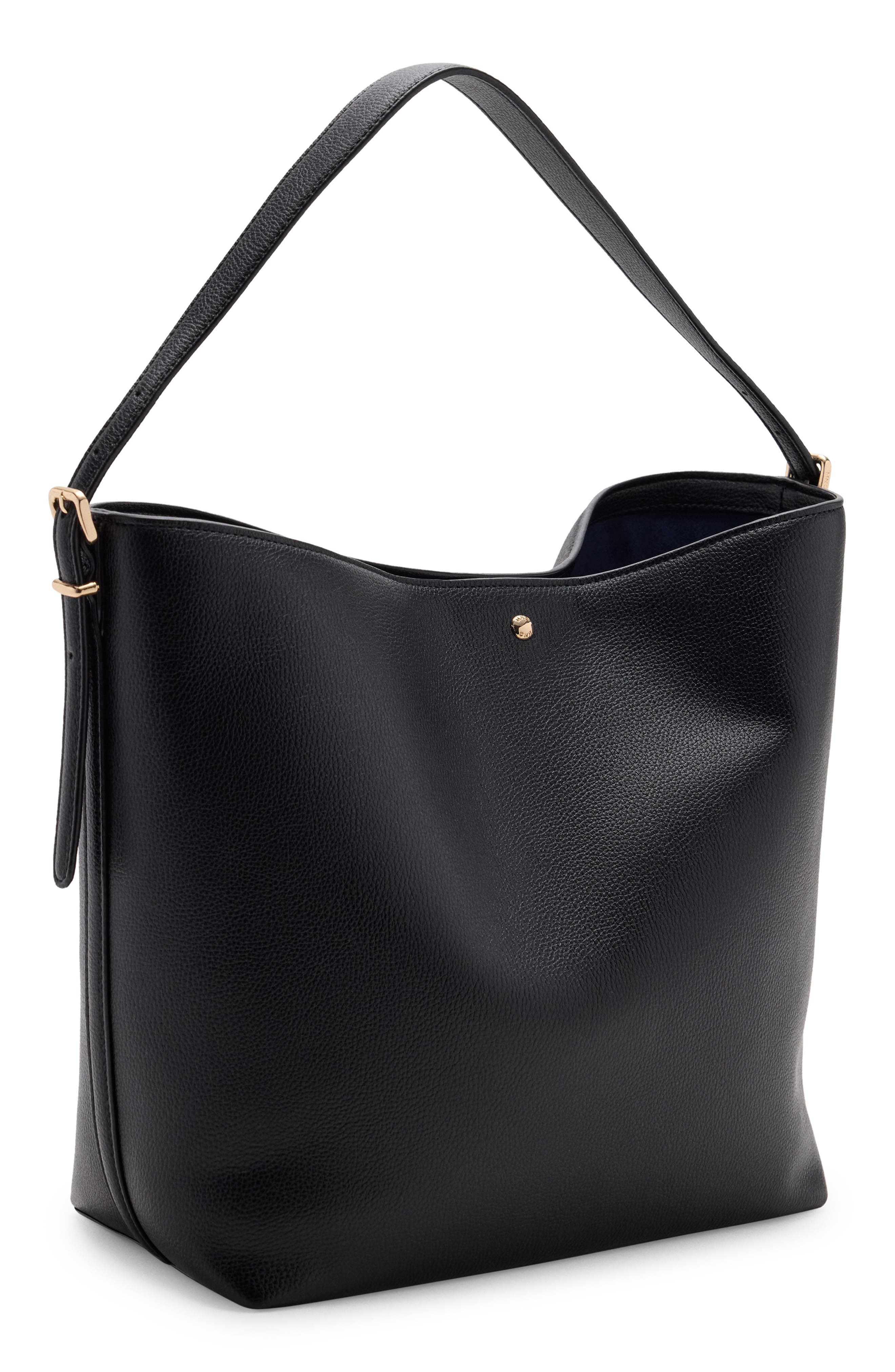 Large Bucket Bag, Alternate, color, BLACK