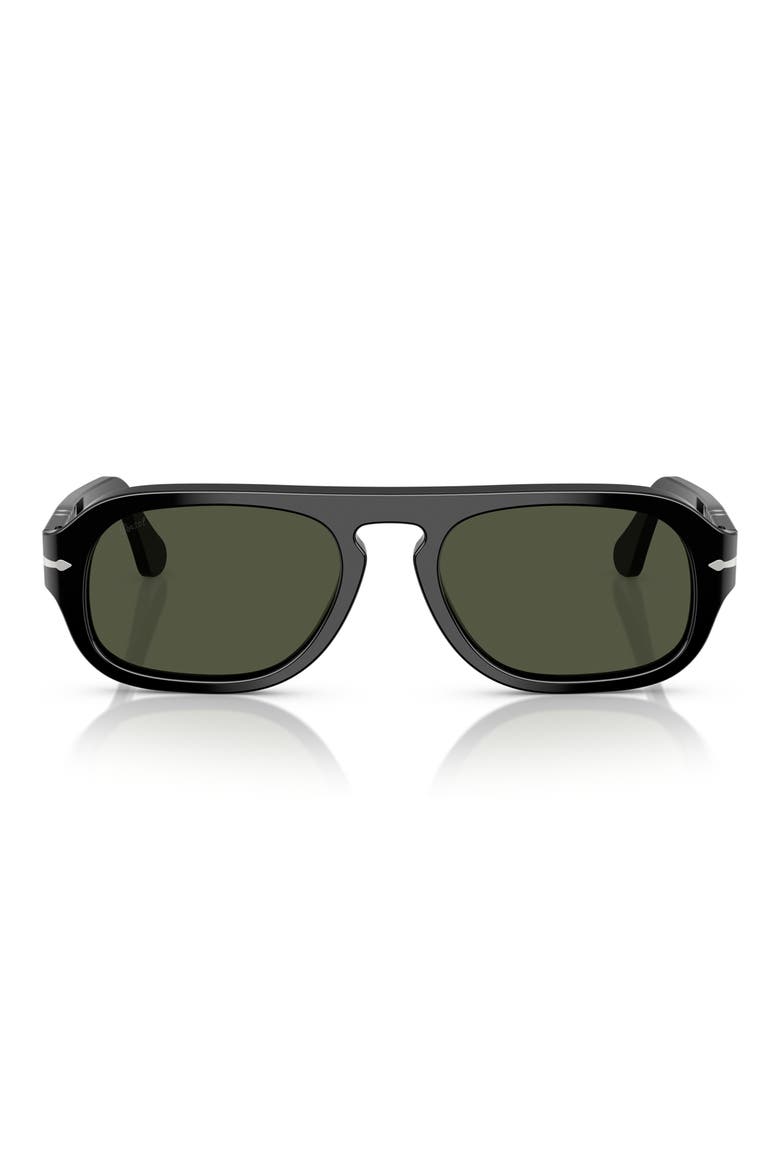 54mm Pilot Sunglasses, Main, color, BLACK / GREEN