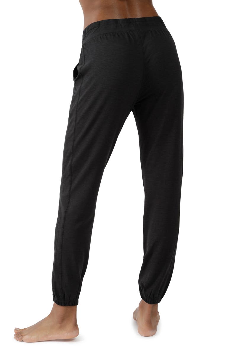 Heathered Slim Joggers, Alternate, color, HEATHER BLACK