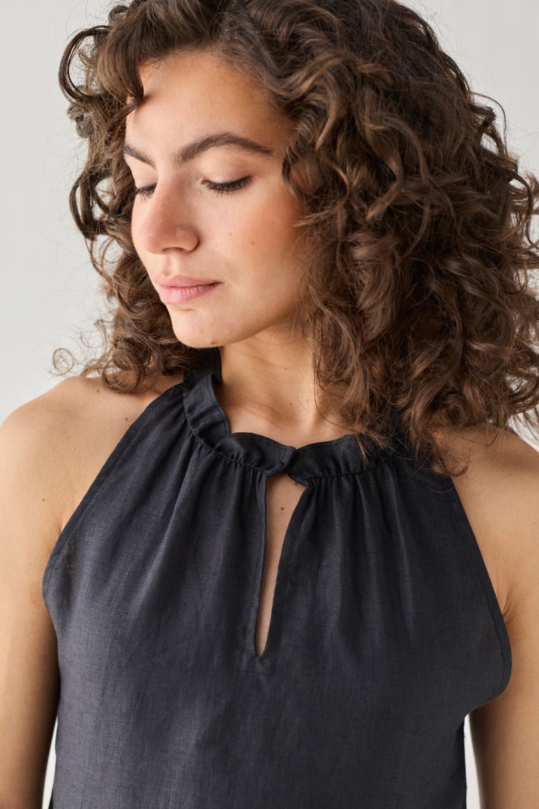 Halter Neck Top, Alternate, color, Black