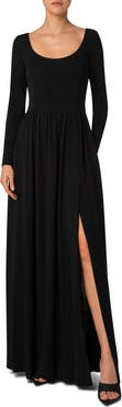 Akris punto Scoop Neck Long Sleeve Crepe Jersey Dress
