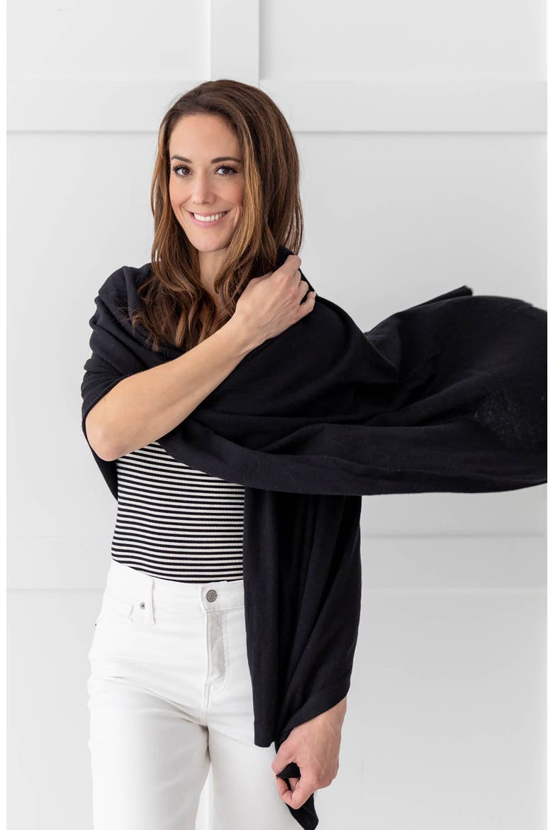 The Dreamsoft Travel Scarf, Alternate, color, BLACK