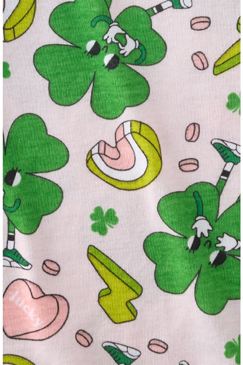 Kids' Zen Two-Piece Organic Cotton Pajamas, Alternate, color, HAPPY GO LUCKY