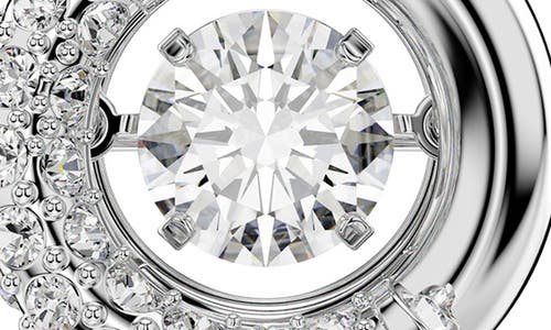 Swarovski Dextera Rhodium Plated Pendant Necklace In Metallic