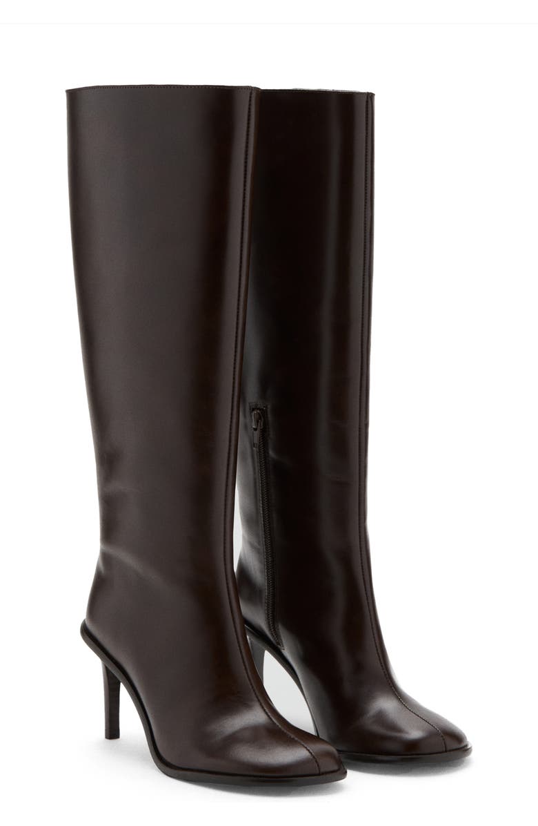 MANGO Knee High Boot, Main, color, Chocolate