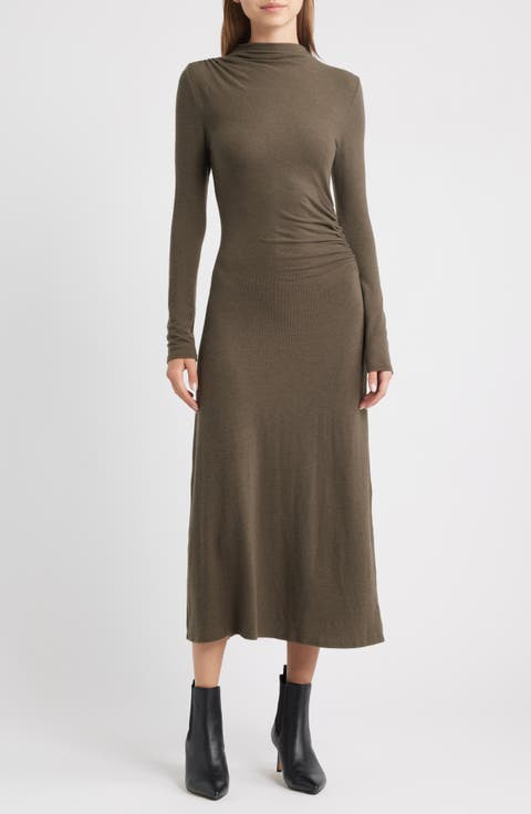 Margaret Long Sleeve Knit Midi Dress