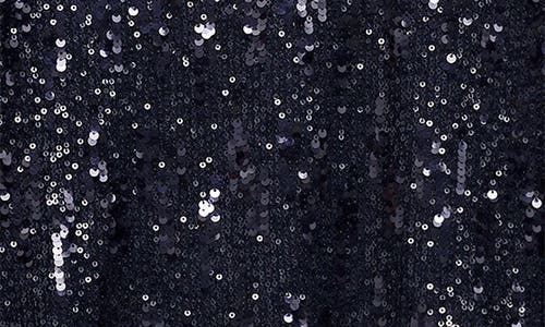 Mango Sequin Long Sleeve T-shirt In Dark Navy