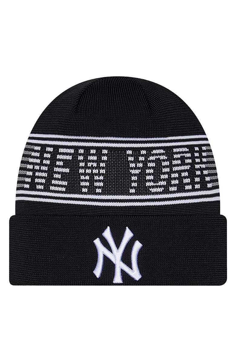 New Era Men's New Era Navy New York Yankees Authentic Collection Cuffed Knit Hat, Main, color,