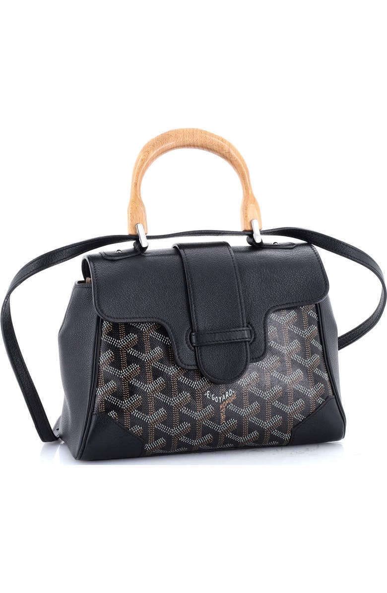 Pre-Owned Goyard Saigon Top Handle Bag Coated Canvas with Leather Mini, Alternate, color,