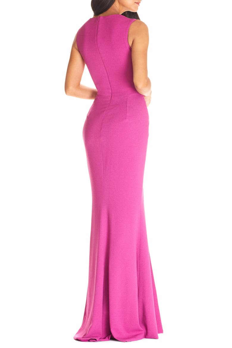 Monroe Side Slit Gown, Alternate, color, HIBISCUS