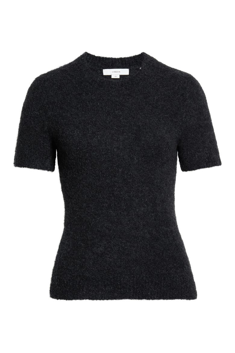 Boucle Crewneck Sweater, Alternate, color, H BLACK