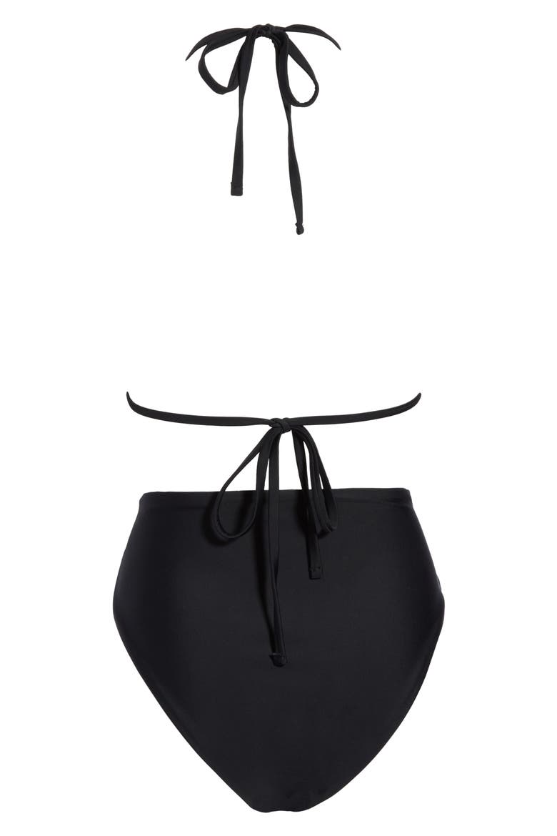 Triangle Bikini Top, Alternate, color, BLACK