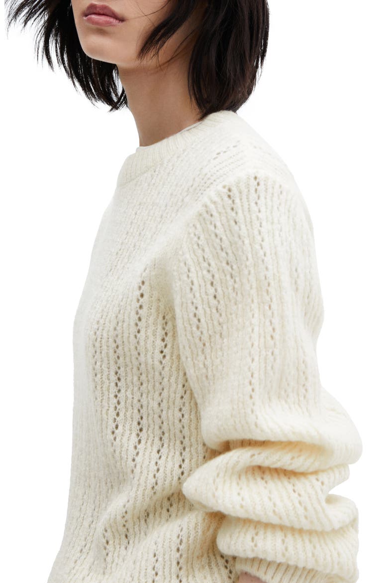Openwork Sweater, Alternate, color, OFF WHITE
