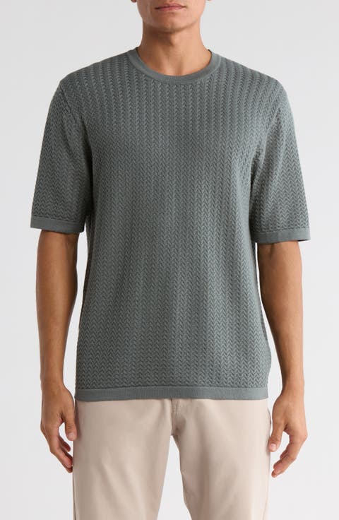 Textured Knit T-Shirt