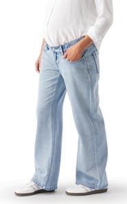 Ripe Maternity Billie Elastic Wide Leg Maternity Jeans