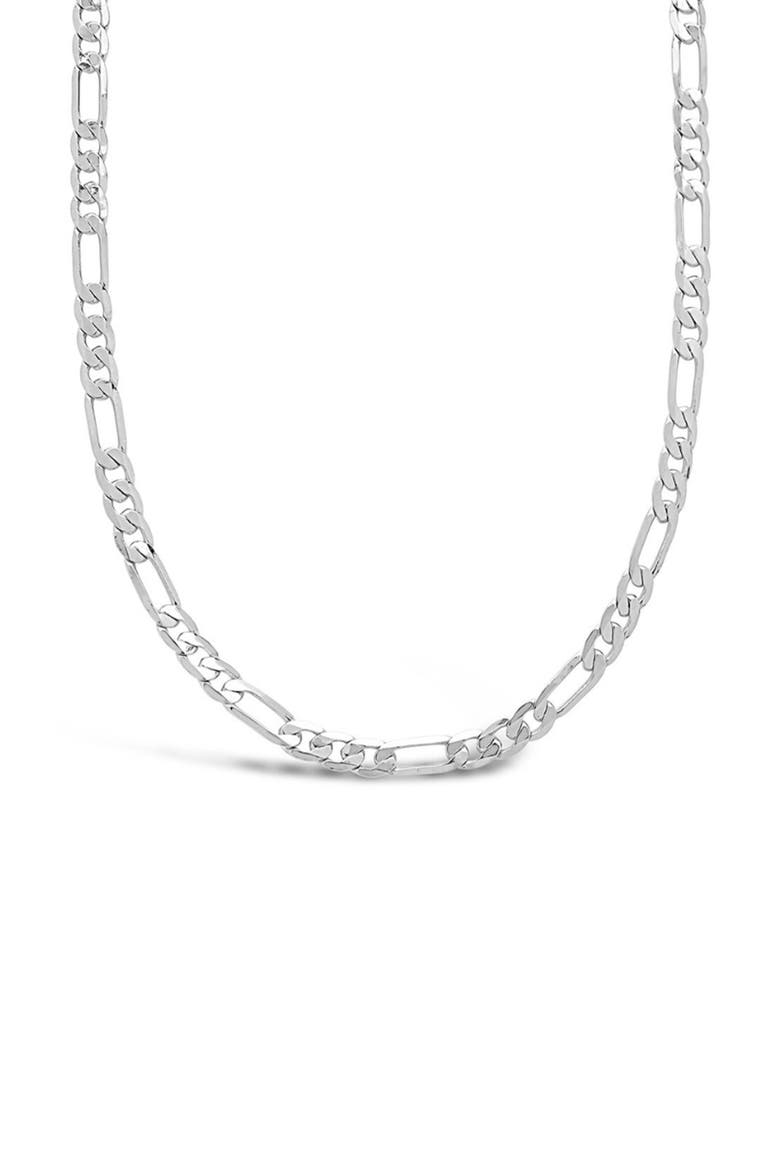 Figaro Chain Necklace, Main, color, SILVER