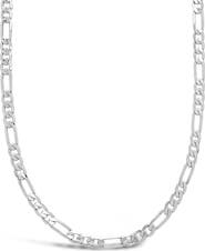 Sterling Forever Figaro Chain Necklace