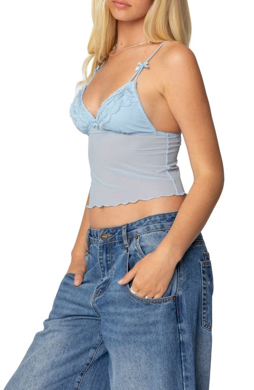 EDIKTED EDIKTED BERKLEY LACE TRIM SHEER MESH CAMISOLE 