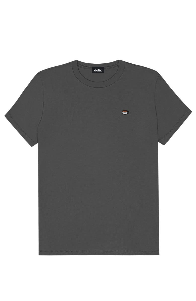 Dalix Womens Lil Coffee Jersey Tee, Main, color, Asphalt