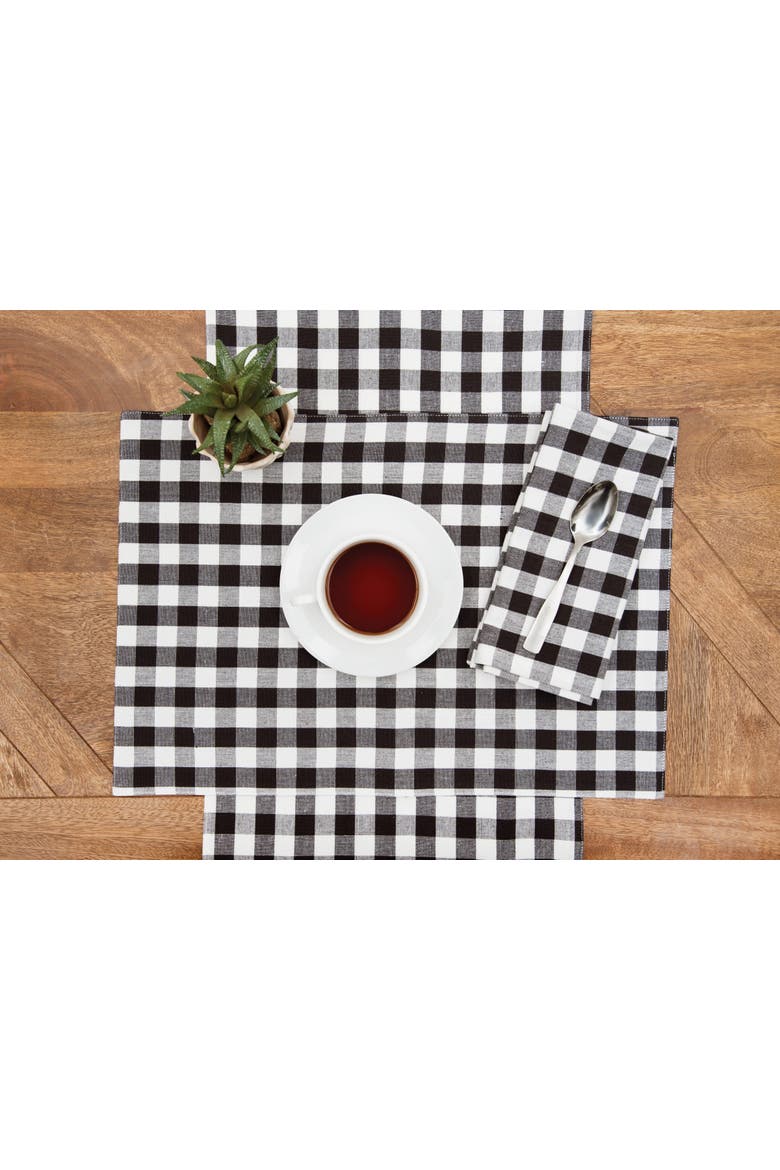 Ashford Black Napkin Set of 6, Alternate, color, Black