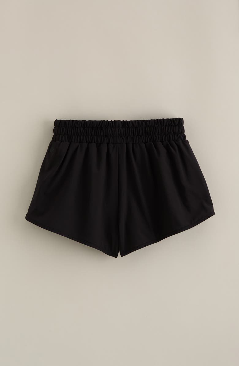 Zella Girl Kids' Out Pace Shorts, Alternate, color, Black