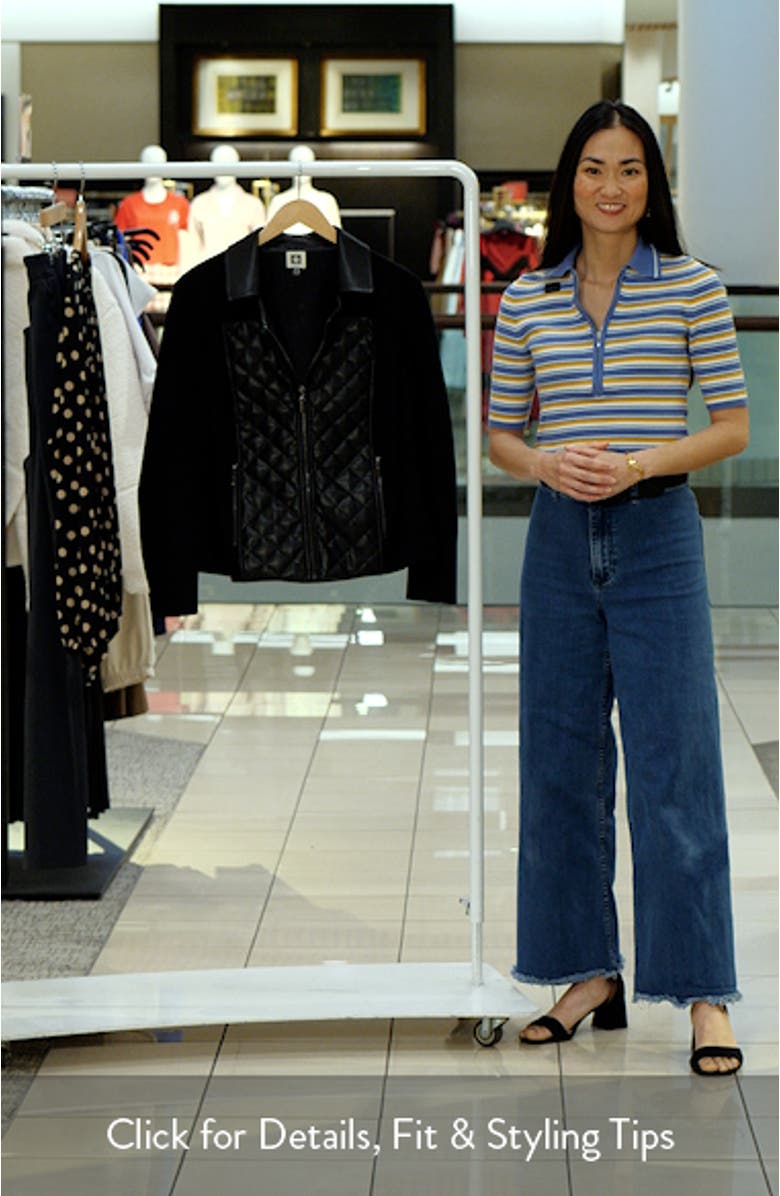 Quilted Faux Leather Moto Jacket, sales video thumbnail