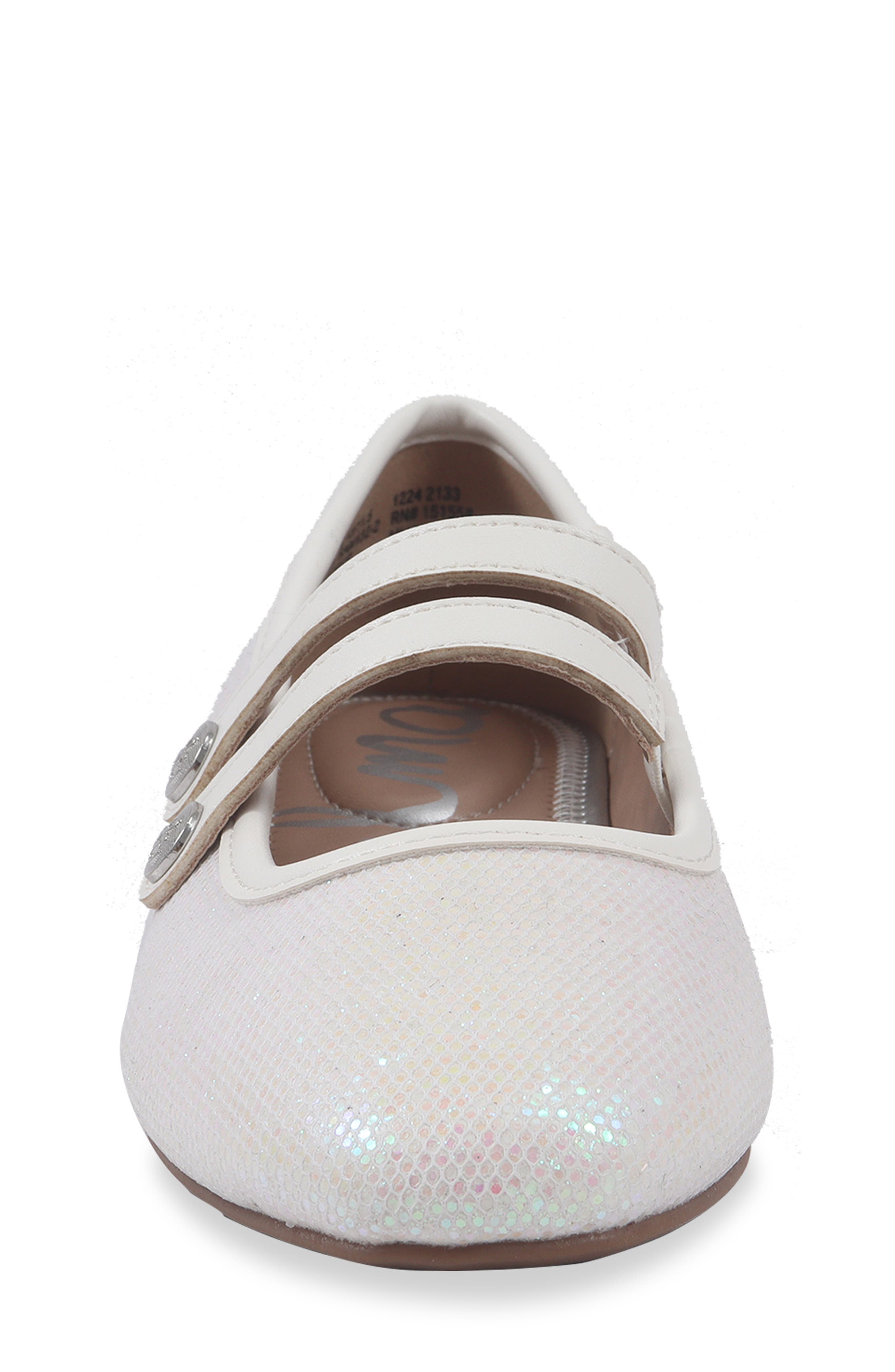 Sam Edelman Kids' Michaela Button Mary Jane Flat, Alternate, color, White