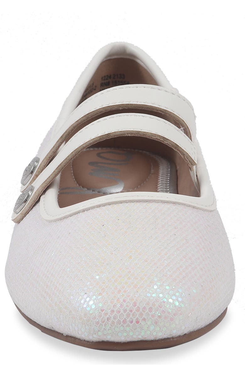 Sam Edelman Kids' Michaela Button Mary Jane Flat, Alternate, color, White