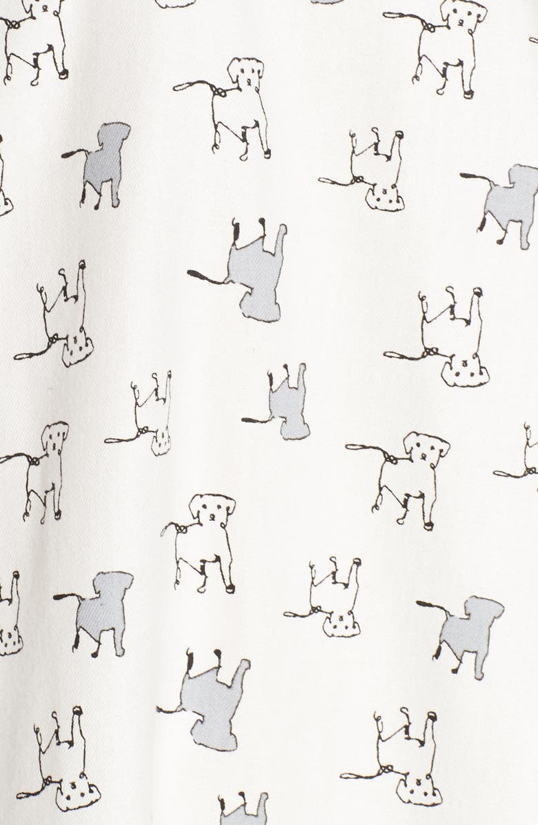 ED Ellen DeGeneres Dog Print Flannel Nightshirt, Alternate, color, 